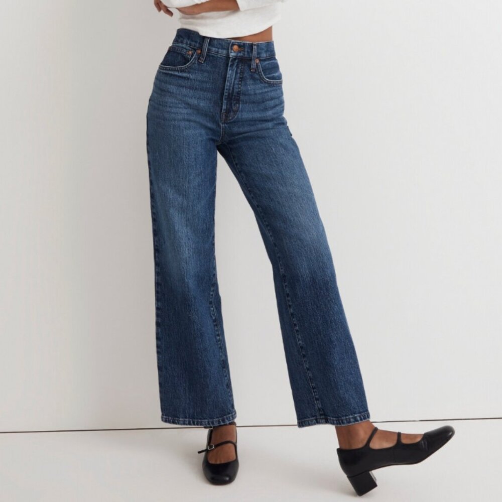 Madewell Perfect Vintage Wide Leg Jean (Hillson Wash Size 27)